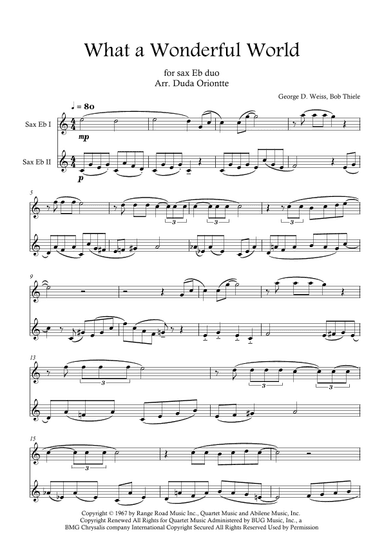 What A Wonderful World (arr. Duda Oriontte)