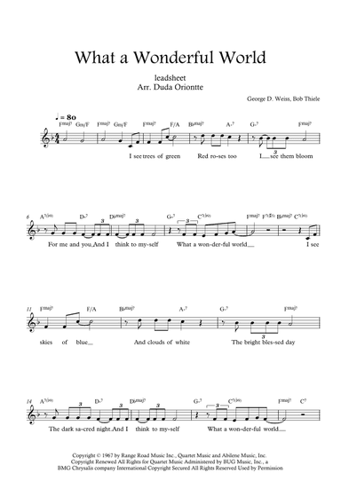 What A Wonderful World (arr. Duda Oriontte)