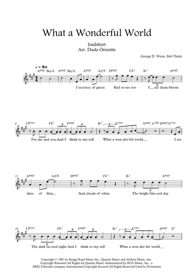 What A Wonderful World (arr. Duda Oriontte)