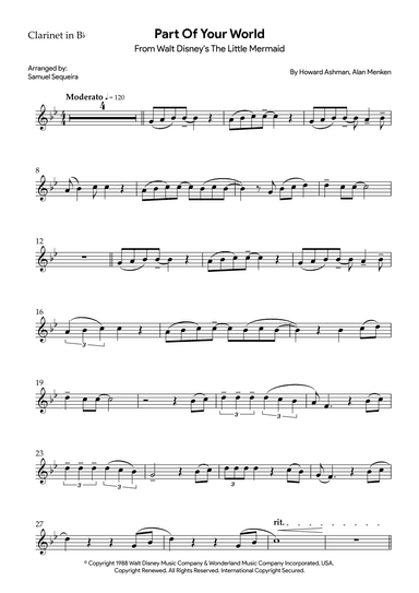 Part Of Your World (reprise) (arr. Samuel Sequeira)