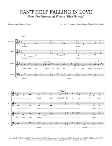 Can't Help Falling In Love (arr. Edgar Sopón)