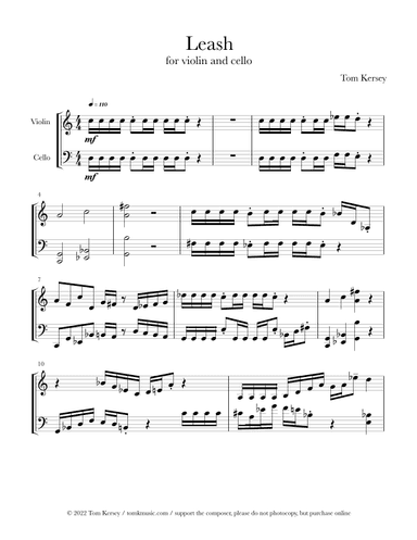 Leash - for violin and cello