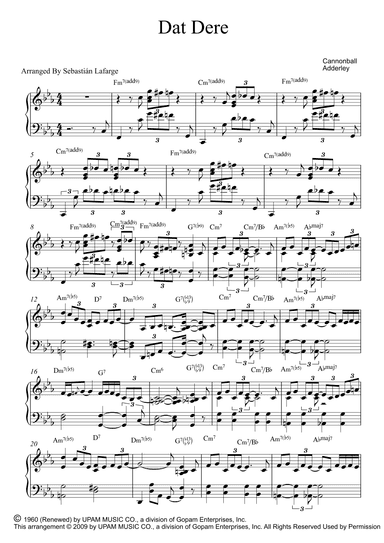 Dat Dere (arr. Sebastian Lafarge)