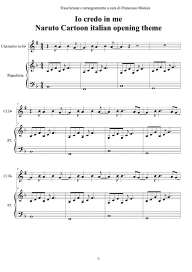 Naruto Opening Theme (arr. Francesco Monica)