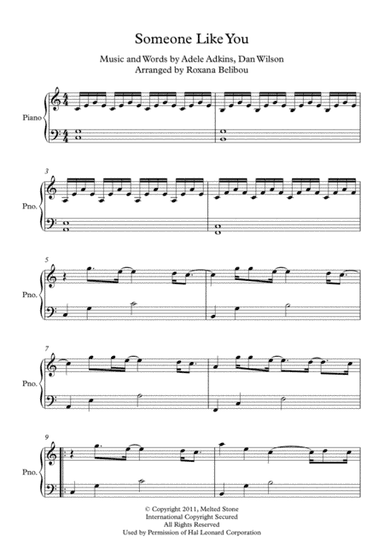 Someone Like You (arr. Roxana Belibou)
