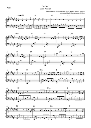 Faded (arr. Melquisedeque C.Silva)