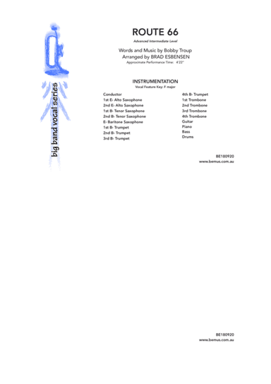 Route 66 (arr. Brad Esbensen)