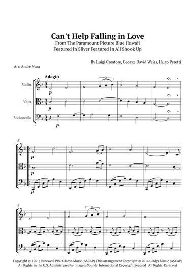 Can't Help Falling In Love (arr. André Nusa)