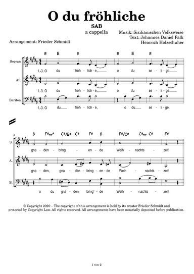 O du fröhliche (arr. Frieder Schmidt)