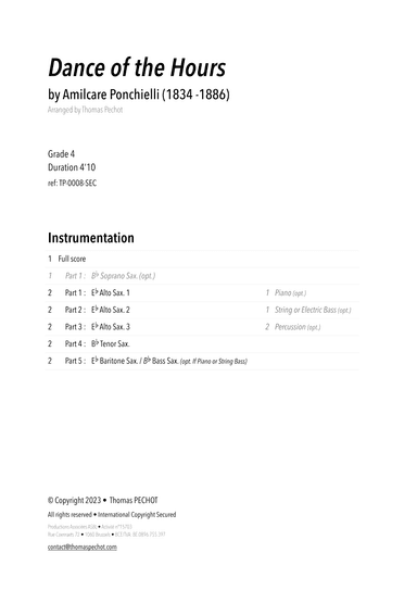 Dance of the Hours (arr. Thomas PECHOT)