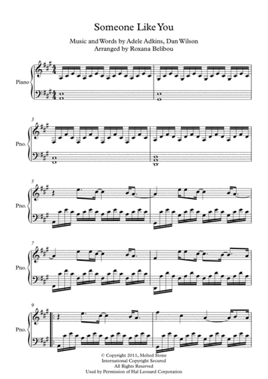 Someone Like You (arr. Roxana Belibou)