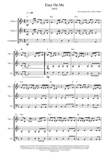 Easy On Me (arr. Wesley S Silva)