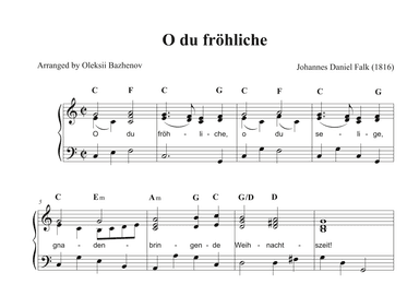 O du fröhliche (arr. Arranged by Olexii Bazhenov)