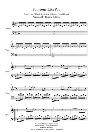 Someone Like You (arr. Roxana Belibou)