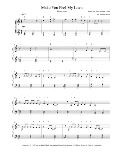 Make You Feel My Love (arr. Samuel Stokes)