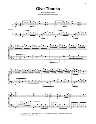 Give Thanks (arr. Ronnie Leyland)