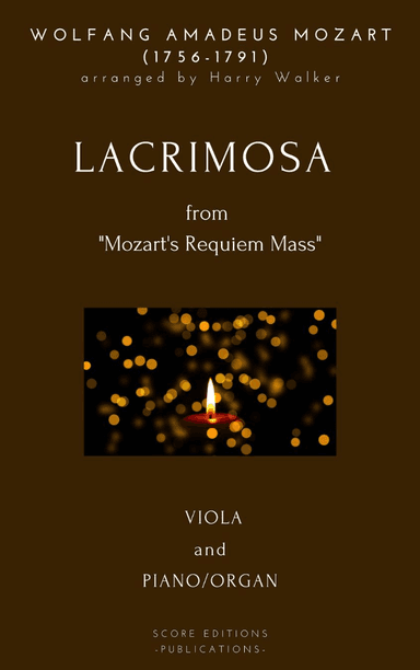 Lacrimosa - Mozart (for Viola and Piano/Organ) (arr. Harry Walker)