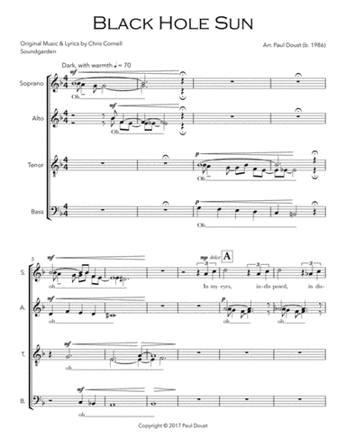 Black Hole Sun (arr. Paul Doust)