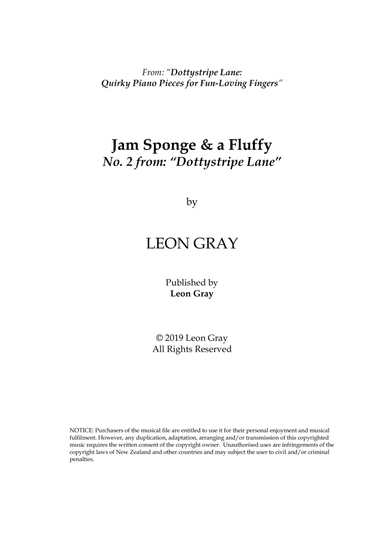 Jam Sponge & a Fluffy (No. 2), Dottystripe Lane © 2019 Leon Gray